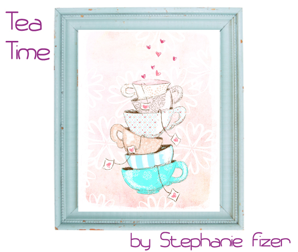 tea time - free print-it-yourself art print